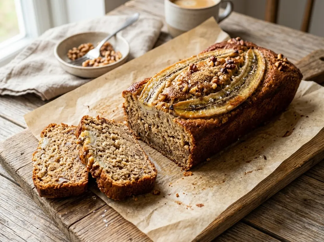 Pan de plátano proteico
