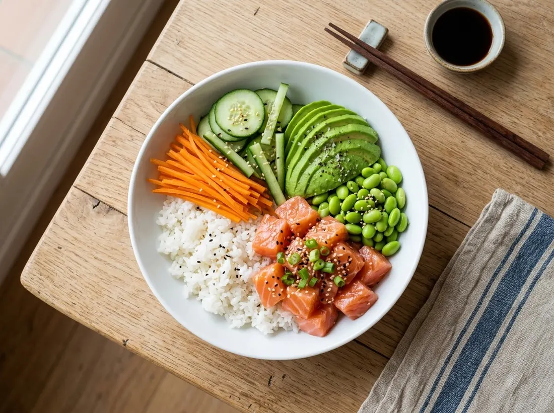 Poke bowl de salmón
